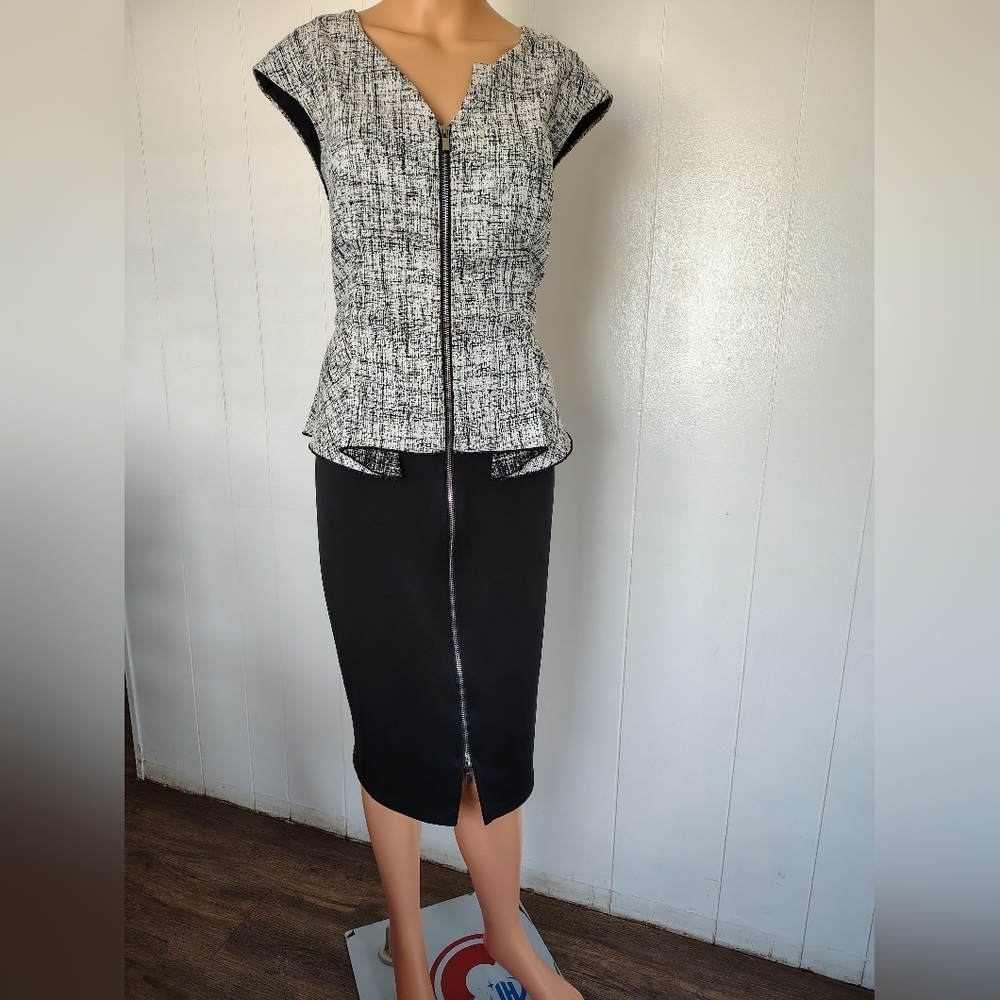 Enfocus Studio  Black and White Women's  Dress Size 14